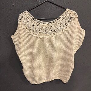 A'Reve Beige Knit Top